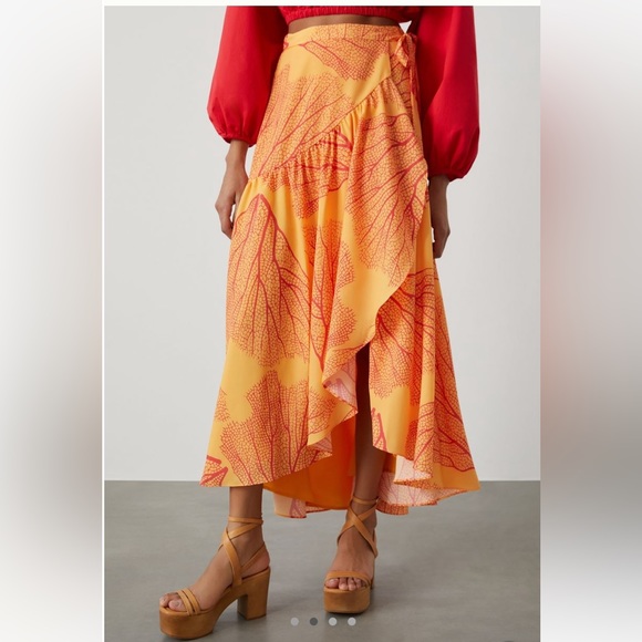 HUTCH PRINTED WRAP MAXI SKIRT - Picture 2 of 8